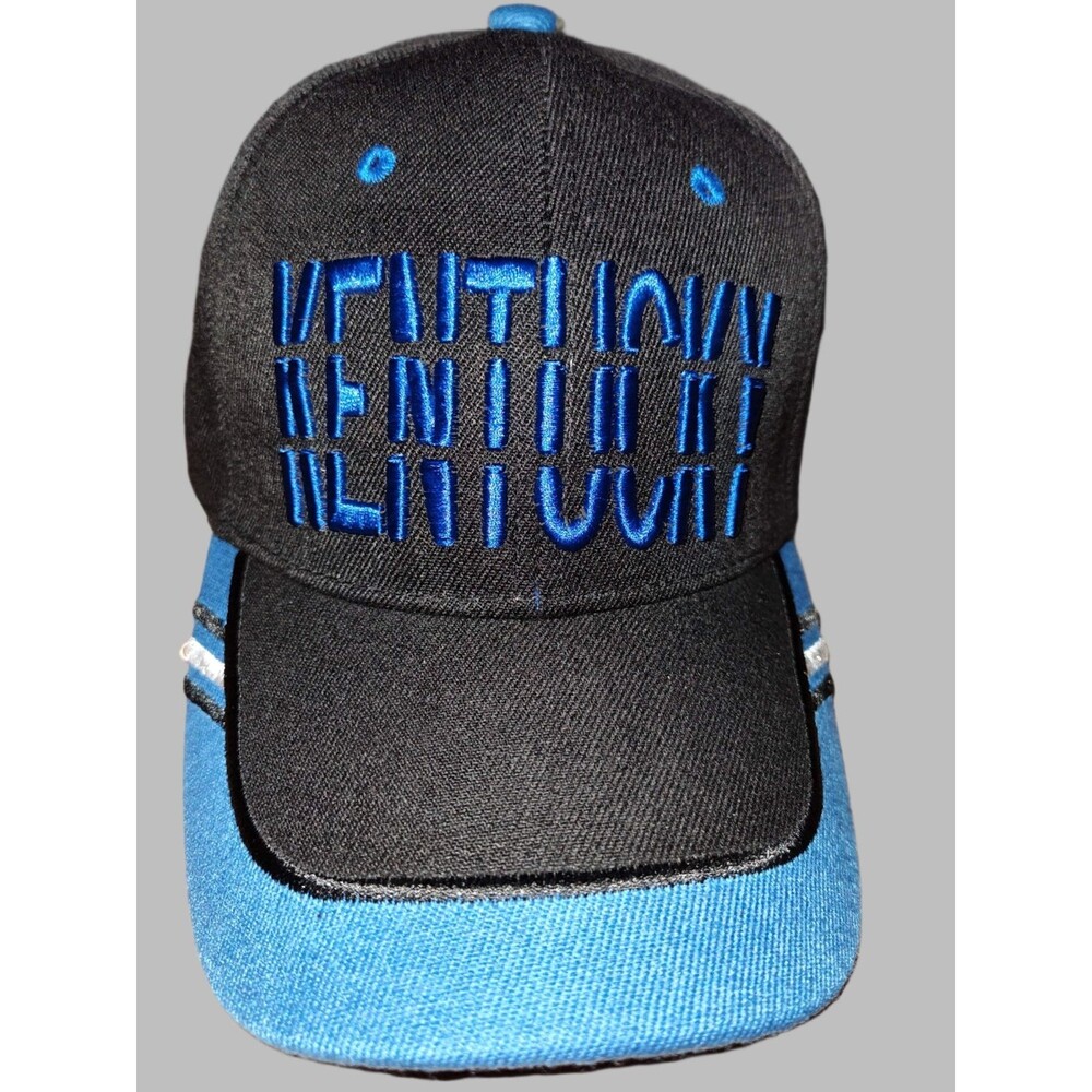 Embroidered Black Kentucky Adjustable Baseball Cap